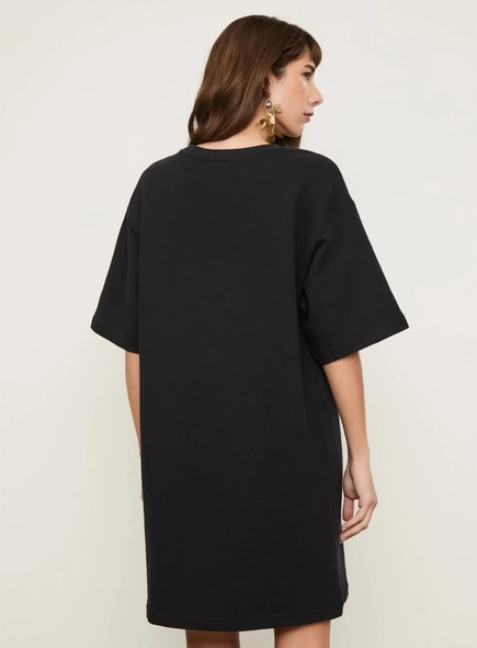 vestido curto malha flor animale