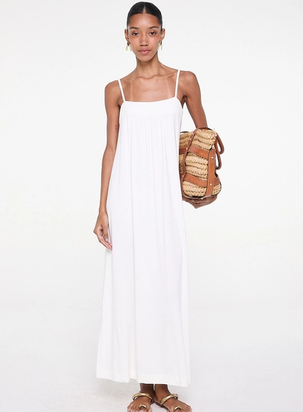 vestido midi pala reta animale