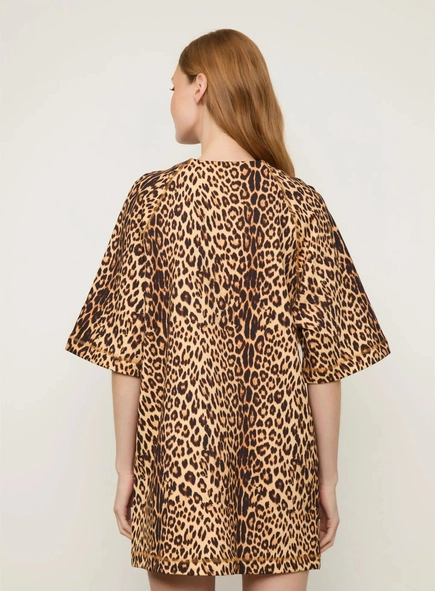 vestido curto moletom onça animale
