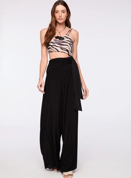 calça pantalona jersey amarração animale
