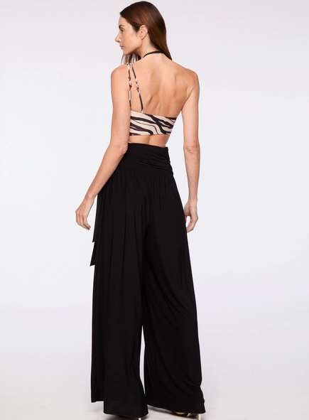 calça pantalona jersey amarração animale