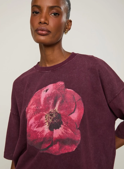 camiseta flor animale