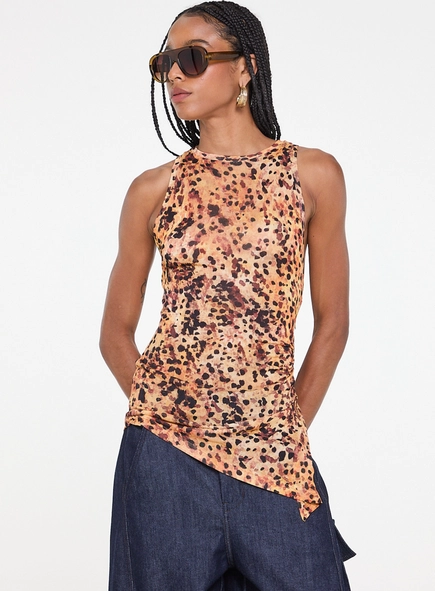blusa túnica fenda unilateral animale