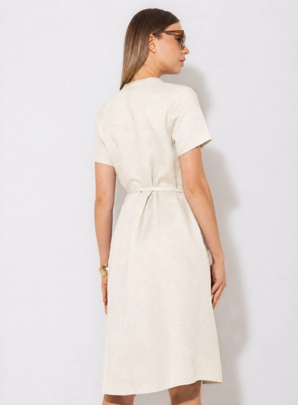 vestido tshirt linho 100% borda barroca