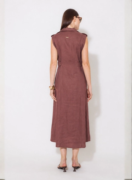 vestido midi linho 100% borda barroca