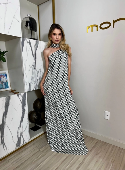 vestido ombro só fluity gravataria borda barroca