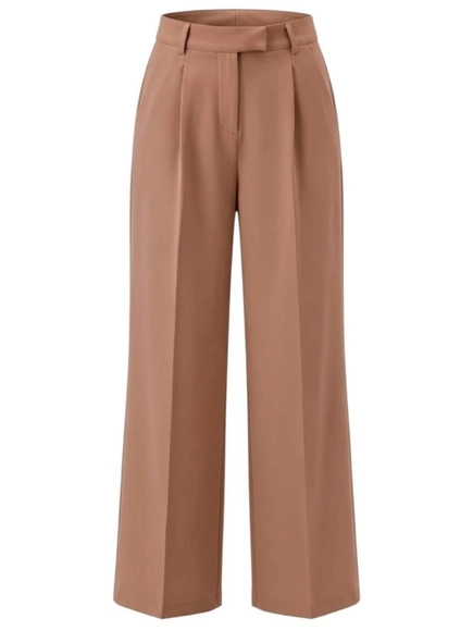 calça wideleg alfaiataria pregas