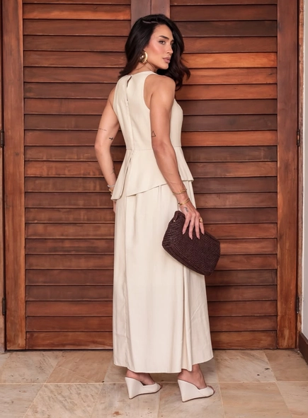 vestido midi peplum alice