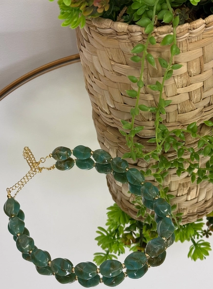 colar resina nature stone